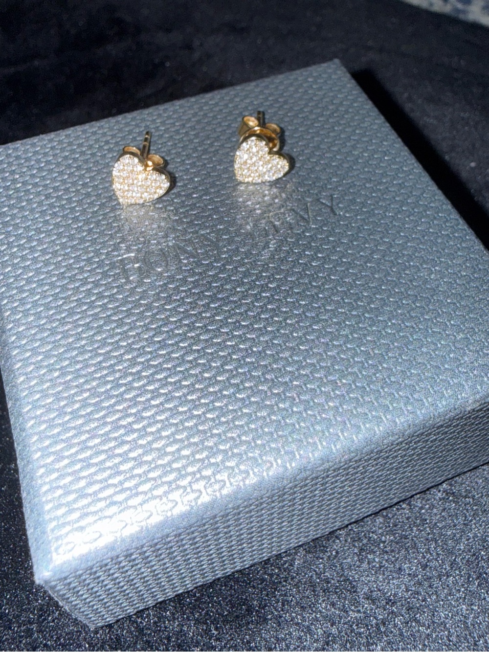 *NEW* 18KT GOLD BONY LEVY Diamond/GoldHeart Stud Earring